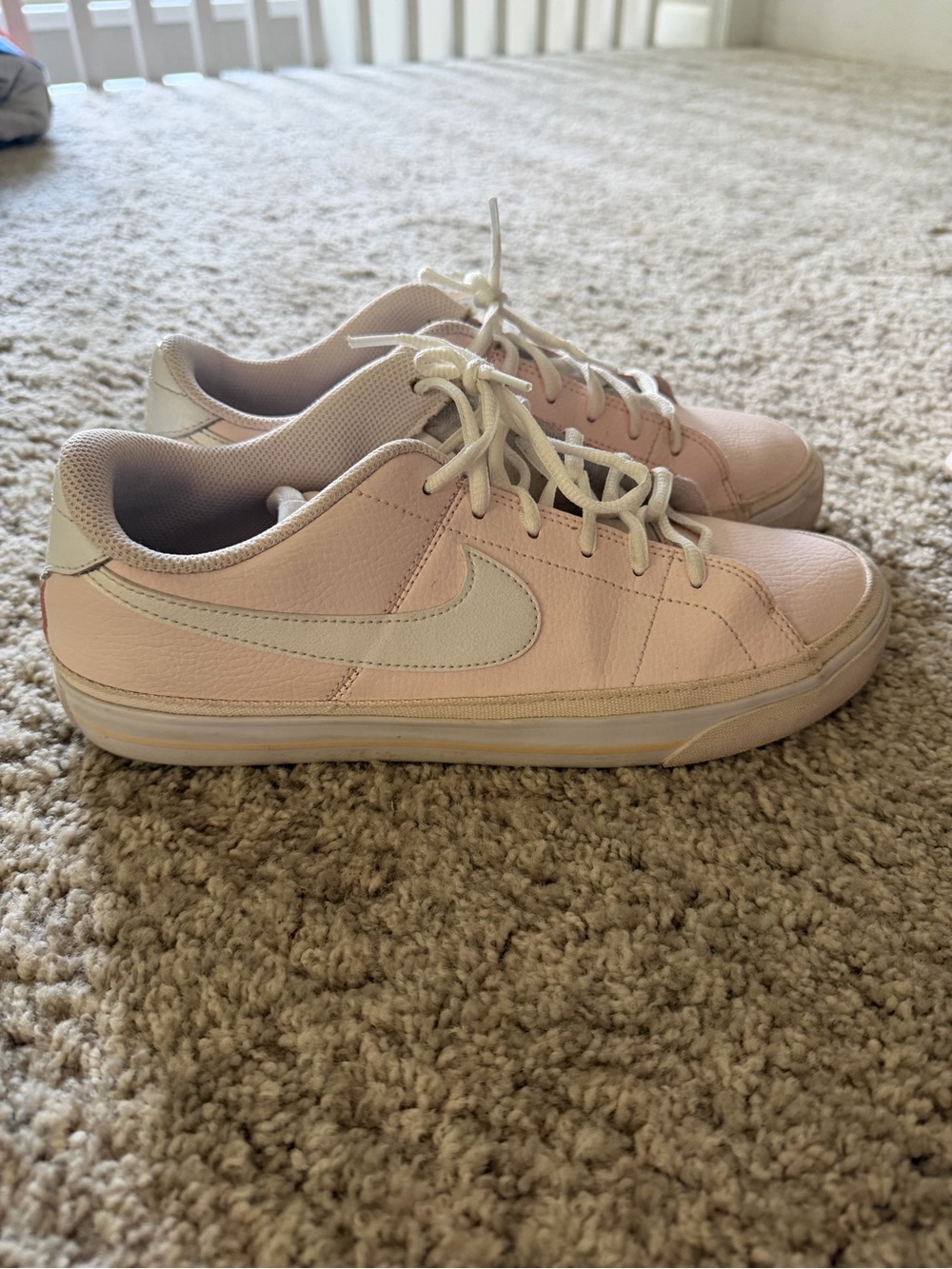 Nike Women’s Low-Top Pink and White Sneakers